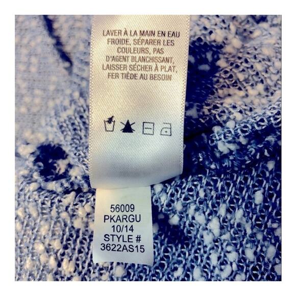 Junie and Jade Lightweight Popcorn Lace Detailed Light Blue Sweater Size Medium - Picture 14 of 16